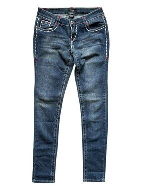 UWD Low Rise Skinny Stretch Jeans Size 3 Y2K Contrast Stitch